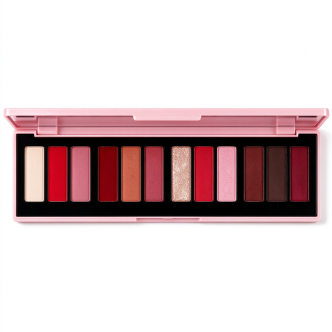 Private Label 12 Color Eyeshadow Palette, High Pigment Matte Shimmer Eye Makeup, Custom Logo, Vegan Cruelty Free, ISO GMPC MSDS Halal, OEM ODM Small Batch MOQ500