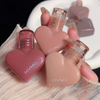 Private Label Matte Lip Gloss Beauty Cosmetics Heart-Shaped Air Cushion Lightweight Silky Soft Lipstick Minerals Chemicals