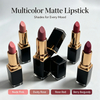 Private Label Matte Lipstick, Silky Smooth High Pigment Lip Stick, Comfortable Long Wear Lip Makeup, Vegan Cruelty Free, ISO GMPC MSDS Halal, OEM ODM Small Batch MOQ500