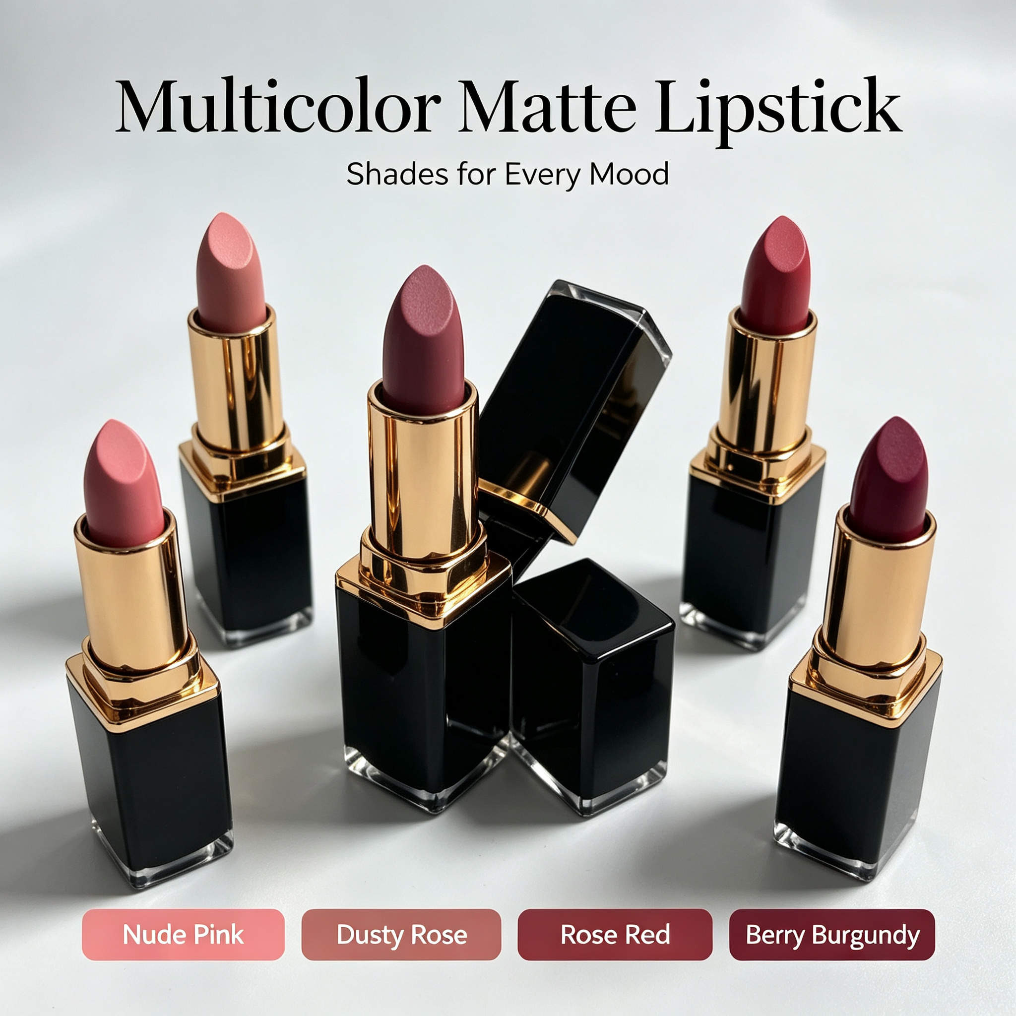 Private Label Matte Lipstick, Silky Smooth High Pigment Lip Stick, Comfortable Long Wear Lip Makeup, Vegan Cruelty Free, ISO GMPC MSDS Halal, OEM ODM Small Batch MOQ500