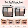 WHY BEAUTY 4 Shades Eyeshadow Palette Matte & Glitter Long Lasting Nude Eye Makeup OEM ODM