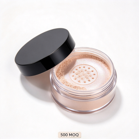 W HY-BEAUTY Private Label Translucent Loose Setting Powder, Oil Control Waterproof Long Lasting Matte Makeup Powder, ISO GMPC MSDS Halal Certified, OEM ODM Custom Logo, MOQ 500