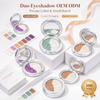 Private Label Dual Color Baked Eyeshadow, Shimmer Highlight Powder, Waterproof Long Lasting, Custom Logo, Vegan Cruelty Free, ISO GMPC MSDS Halal, OEM ODM Small Batch MOQ500