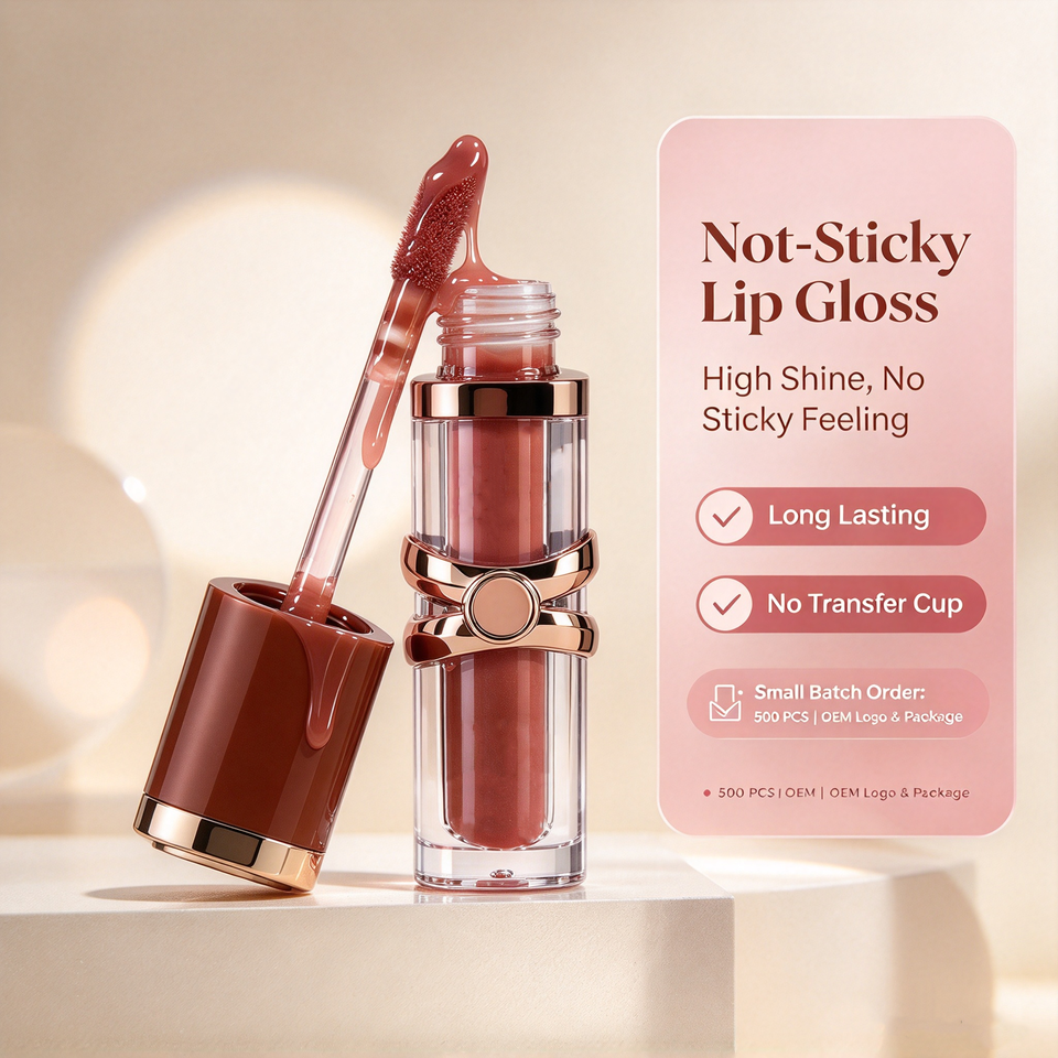 Custom Logo No Transfer Lipgloss Bulk Wholesale Smudgeproof Matte Glossy Lip Gloss for Promotion