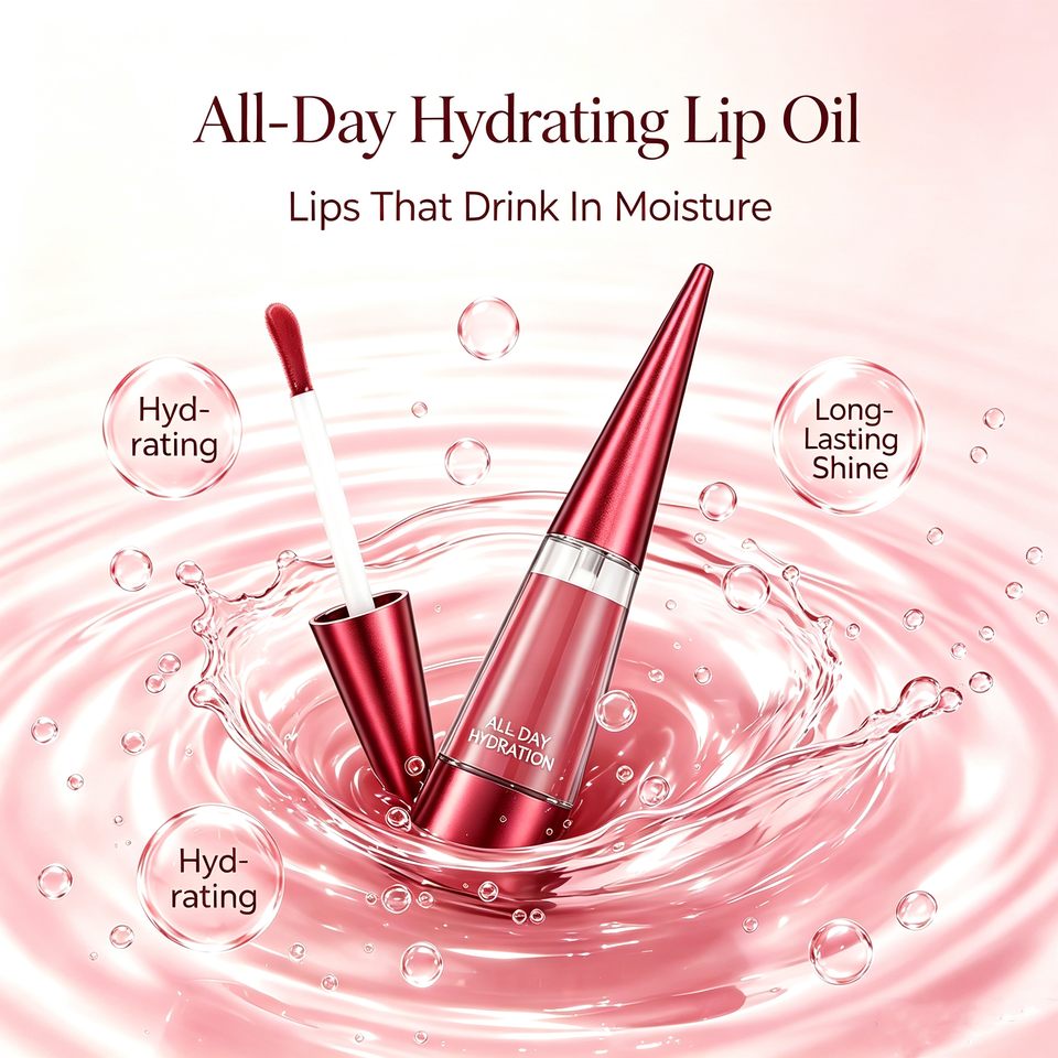 Wholesale All Day Hydration Lip Oil with Natural Plumping Effect for Fuller and More Defined Lips Care Makeup Lipgloss