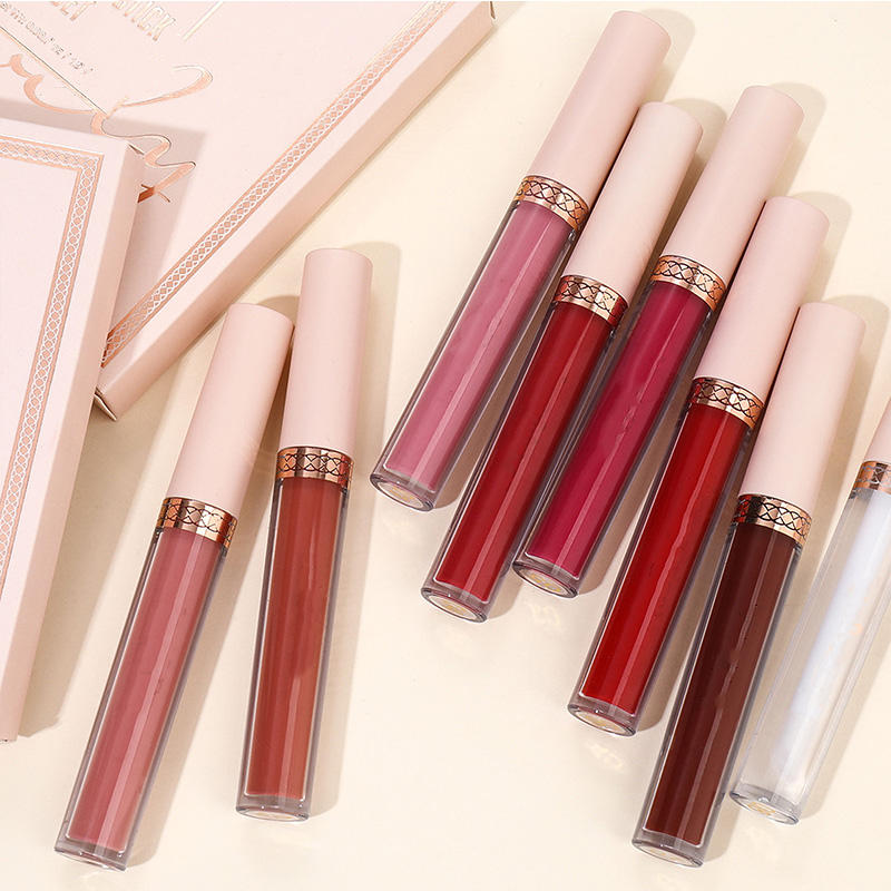 Vegan Herbal Mineral High Pigment Matte Liquid Lipstick with Hydrating & Moisturizing Formula Waterproof Long Lasting Lip Gloss