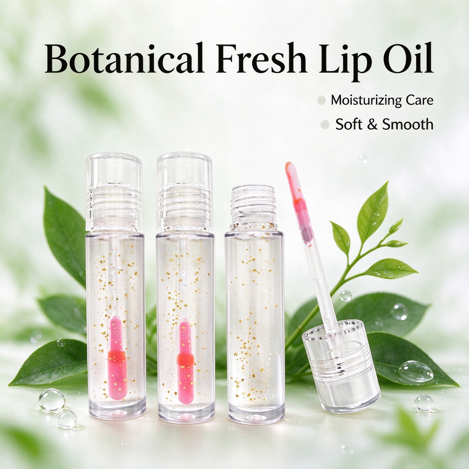 Private Label Peach Glow Lip Oil Daily Nutrition Lightweight Shine Lip Care