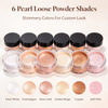 W HY-BEAUTY Private Label Translucent Loose Setting Powder, Oil Control Waterproof Long Lasting Matte Makeup Powder, ISO GMPC MSDS Halal Certified, OEM ODM Custom Logo, MOQ 500