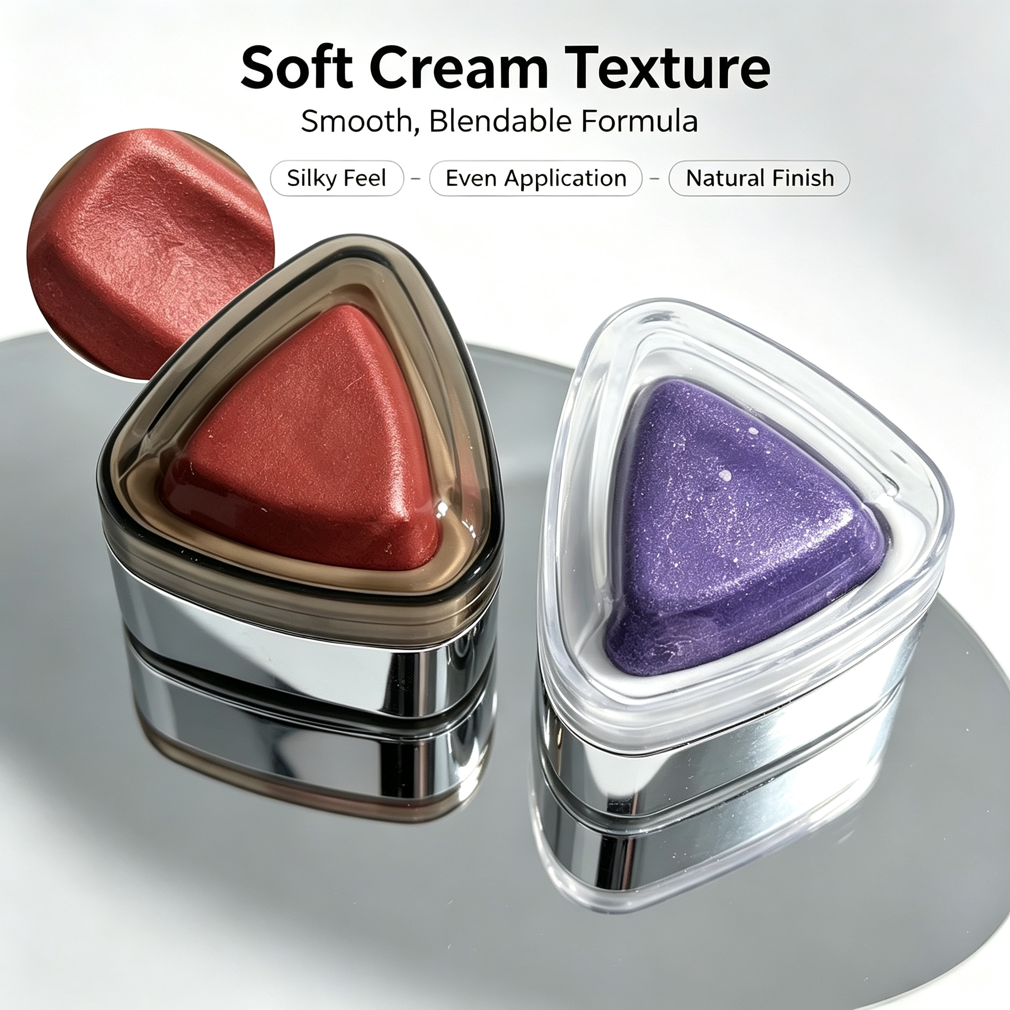 Whybeauty Triangle Cream Blush Stick Smooth Easy Blend Buildable Natural Flush Long Lasting Face Blush OEM ODM Private Label Cosmetics Wholesale