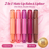 Rivate Label 2 In 1 Lipstick Lip Liner Set 6 Colors Matte Velvet Lip Balm Double End Lip Pencil Long Lasting Waterproof Custom Logo Cosmetic OEM ODM with GMPC MSDS Halal Certificate