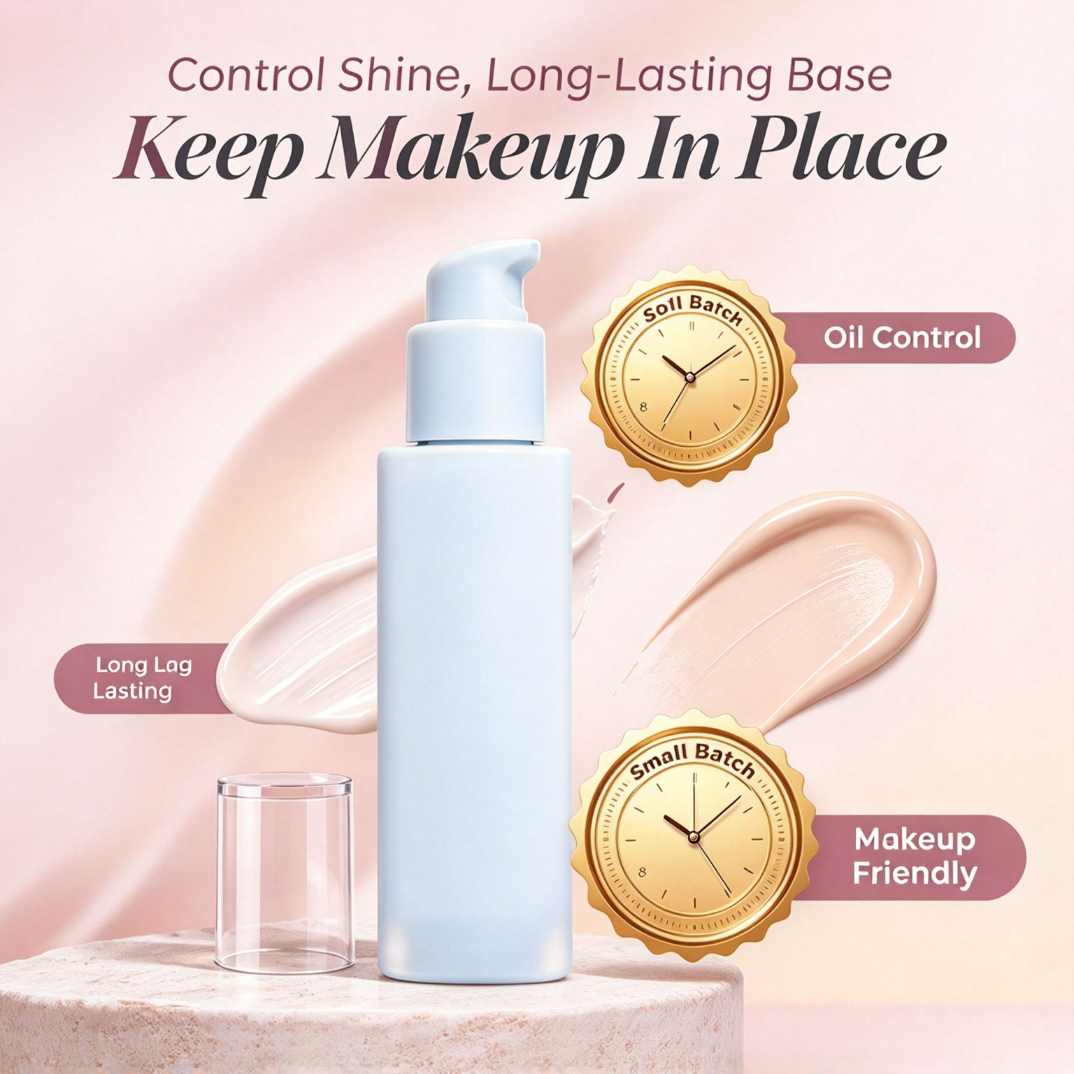 Private Label Matte Primer Pore Blurring Smooth Skin Long Lasting Makeup Base Vegan With ISO GMPC MSDS Halal Custom Cosmetic Primer OEM ODM Small Batch MOQ500