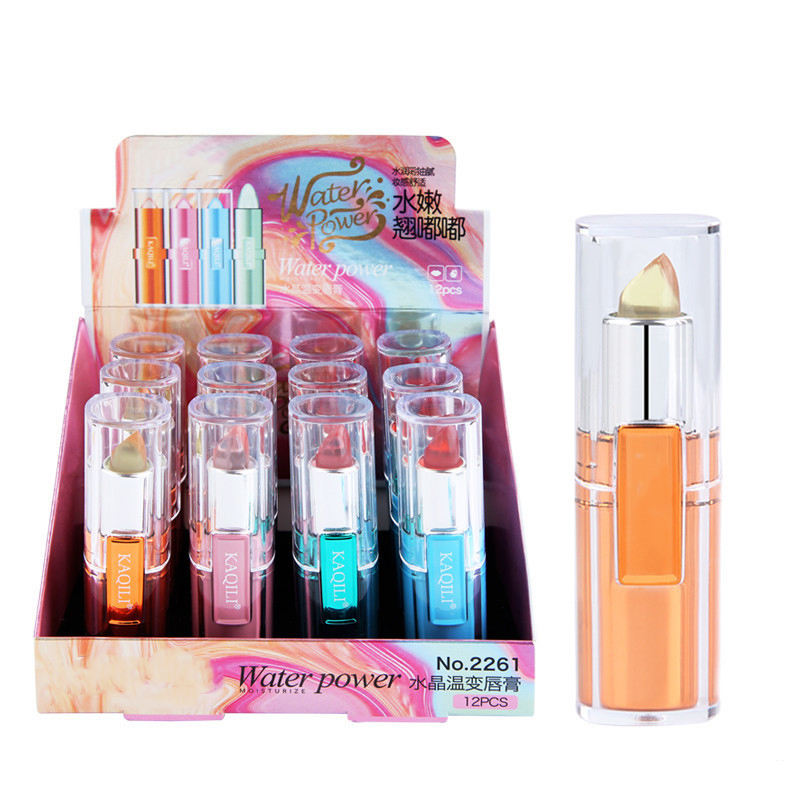 Temperature Changing Organic Herbal Lipstick Moisturizing Waterproof Non-Slipping Color Shifting Lip Balm Vitamin E Fruit Flavor