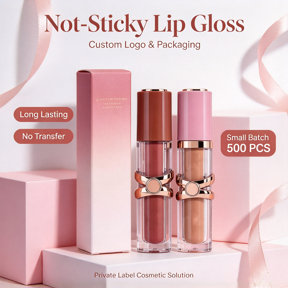 Custom Logo No Transfer Lipgloss Bulk Wholesale Smudgeproof Matte Glossy Lip Gloss for Promotion
