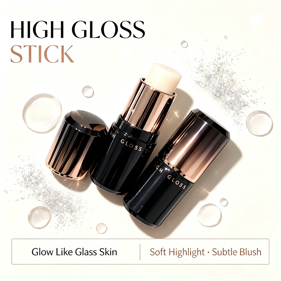 Wholesale Korean Style Natural Highlighter Stick Soft Shimmer Glow Looks Makeup Contouring and Blush Stick
