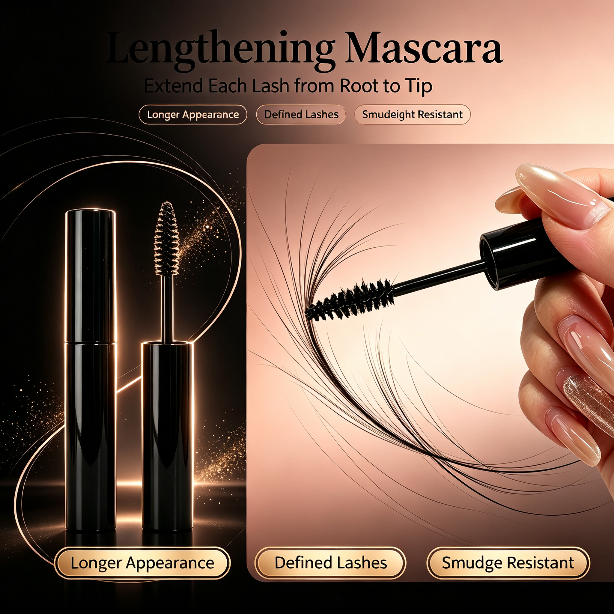 Private Label Mascara, Long Lasting Volume Lash Mascara, Waterproof Black Eyelash Makeup, Vegan Cruelty Free, ISO GMPC MSDS Halal, OEM ODM Small Batch MOQ500