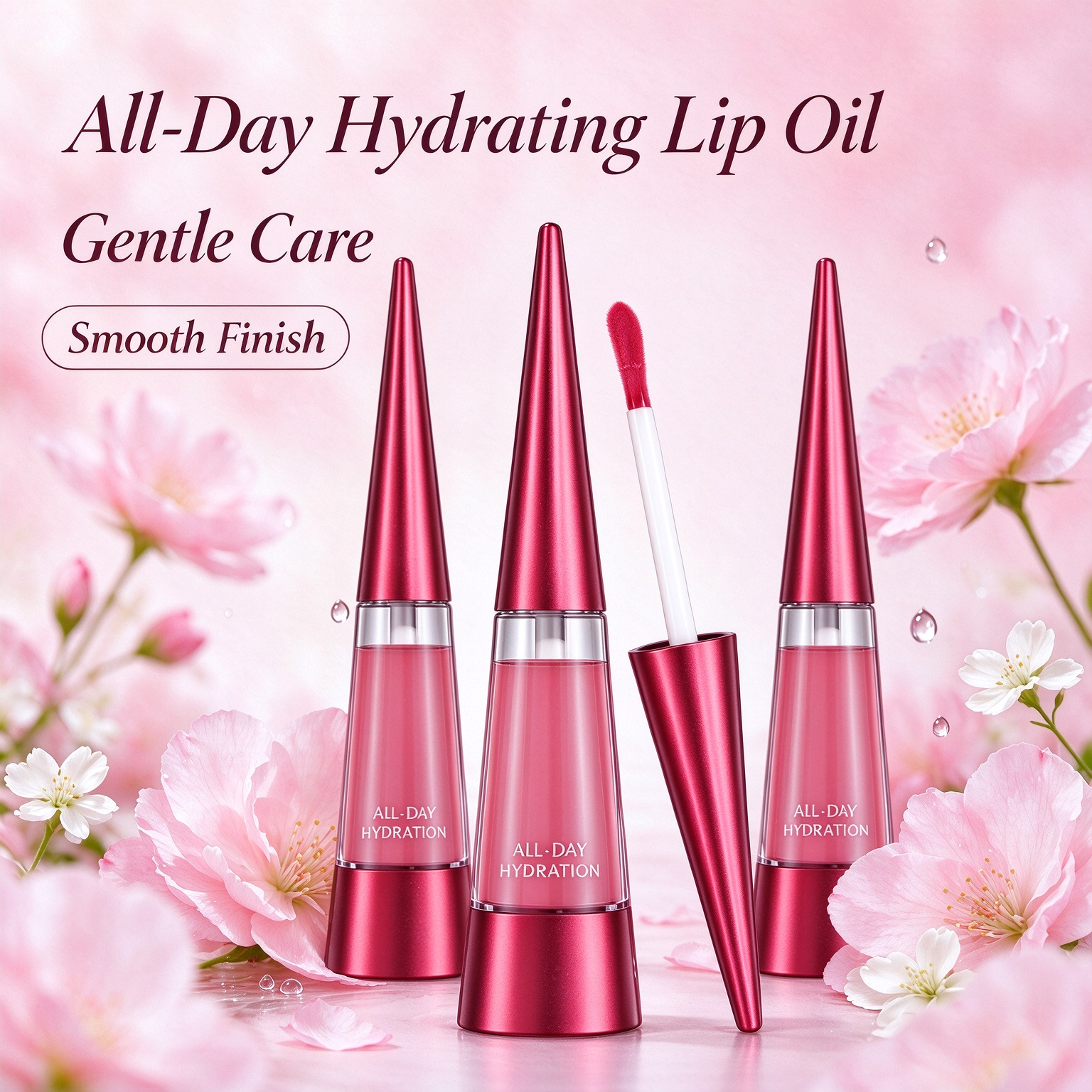 Private Label Long Lasting Shiny Lip Oil Lightweight Non Sticky Vitamin E Lip Care