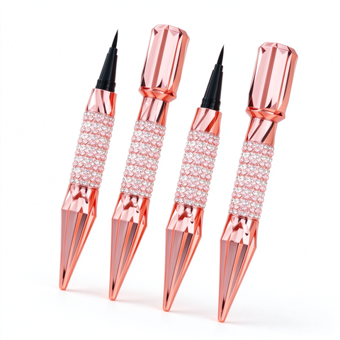 OEM Diamond Decor Liquid Eyeliner Pen, Waterproof Quick Dry Black Eyeliner, Smudge Proof Long Lasting Rhinestone Eyeliner, GMPC MSDS Halal Certified Private Label Eye Makeup