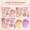 Private Label 4 Colors Baked Highlighter Palette, Donut Shimmer Pressed Highlight Powder, Multi Shade Face Glow Makeup, GMPC ISO MSDS Halal Custom OEM ODM Cosmetic