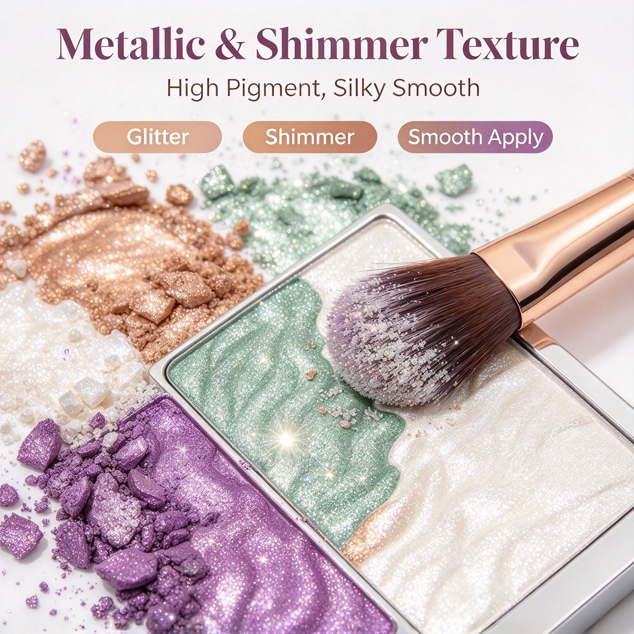 Private Label Dual Color Baked Eyeshadow, Shimmer Highlight Powder, Waterproof Long Lasting, Custom Logo, Vegan Cruelty Free, ISO GMPC MSDS Halal, OEM ODM Small Batch MOQ500