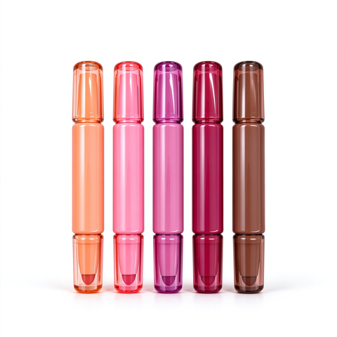 Rivate Label 2 In 1 Lipstick Lip Liner Set 6 Colors Matte Velvet Lip Balm Double End Lip Pencil Long Lasting Waterproof Custom Logo Cosmetic OEM ODM with GMPC MSDS Halal Certificate