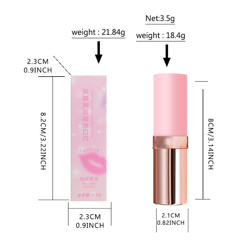 Color Changing Lipstick with Pearl Shine Moisturizing Waterproof Long Lasting Temperature Sensitive Lip Balm