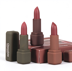 Chocolate Matte Lipstick Set Long Lasting Hydrating Non-Stick Cup Lip Tint