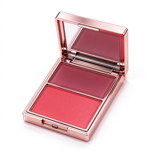 Private Label 2 in 1 Creme & Powder Blush, Buildable Color Smooth Finish Cheek Blush Palette, Vegan Cruelty Free, ISO GMPC MSDS Halal Certified, OEM ODM Small Batch Custom Makeup MOQ500