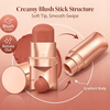 OEM Creamy Blush Stick, Soft Tip Smooth Cream Blush Stick, Long Lasting Waterproof Face Blush, GMPC MSDS Halal Certified Custom Private Label Makeup